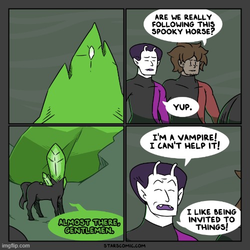 image tagged in stars,vampire,werewolf,horse,crystal,tower | made w/ Imgflip meme maker