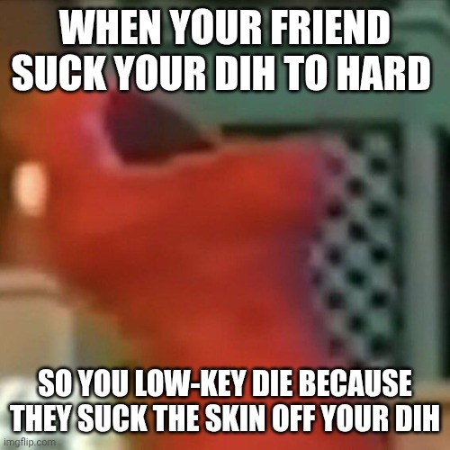 So true | WHEN YOUR FRIEND SUCK YOUR DIH TO HARD; SO YOU LOW-KEY DIE BECAUSE THEY SUCK THE SKIN OFF YOUR DIH | image tagged in mangos | made w/ Imgflip meme maker