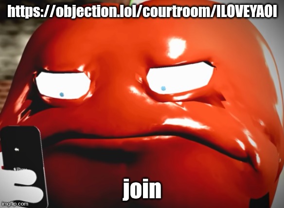 pepperman stare | https://objection.lol/courtroom/ILOVEYAOI; join | image tagged in pepperman stare | made w/ Imgflip meme maker