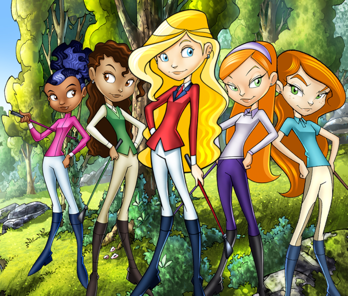 The Group of Main Girls of Horseland Blank Meme Template