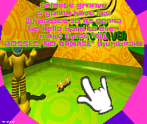No stairway? Denied! | Galactic groove is gonna have like 20 bosses so its gonna be Hella hard to even make those "ALL BOSSES, NO DAMAGE" thumbnails | image tagged in no stairway denied | made w/ Imgflip meme maker