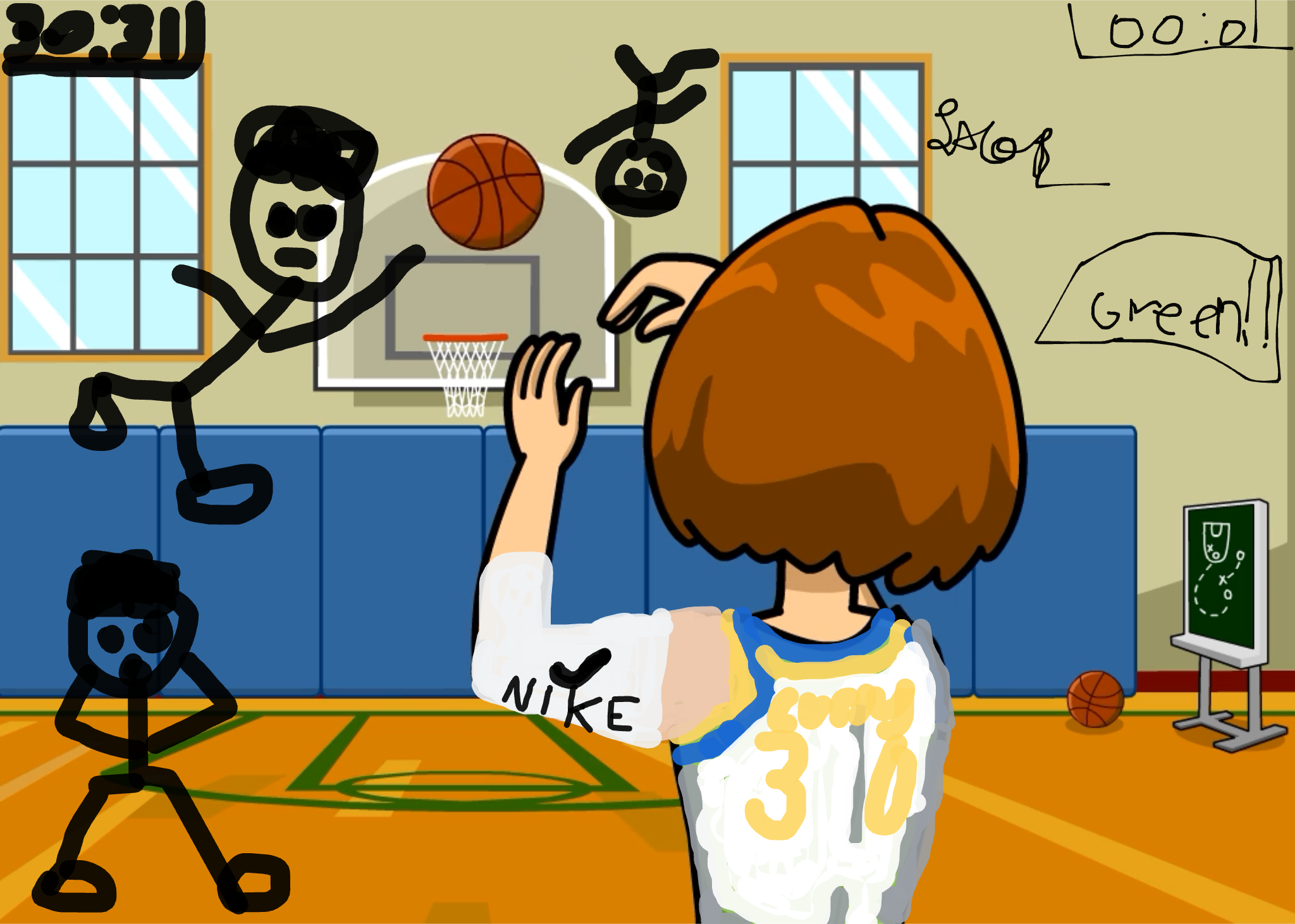 pov me how I feel playing basket Blank Meme Template