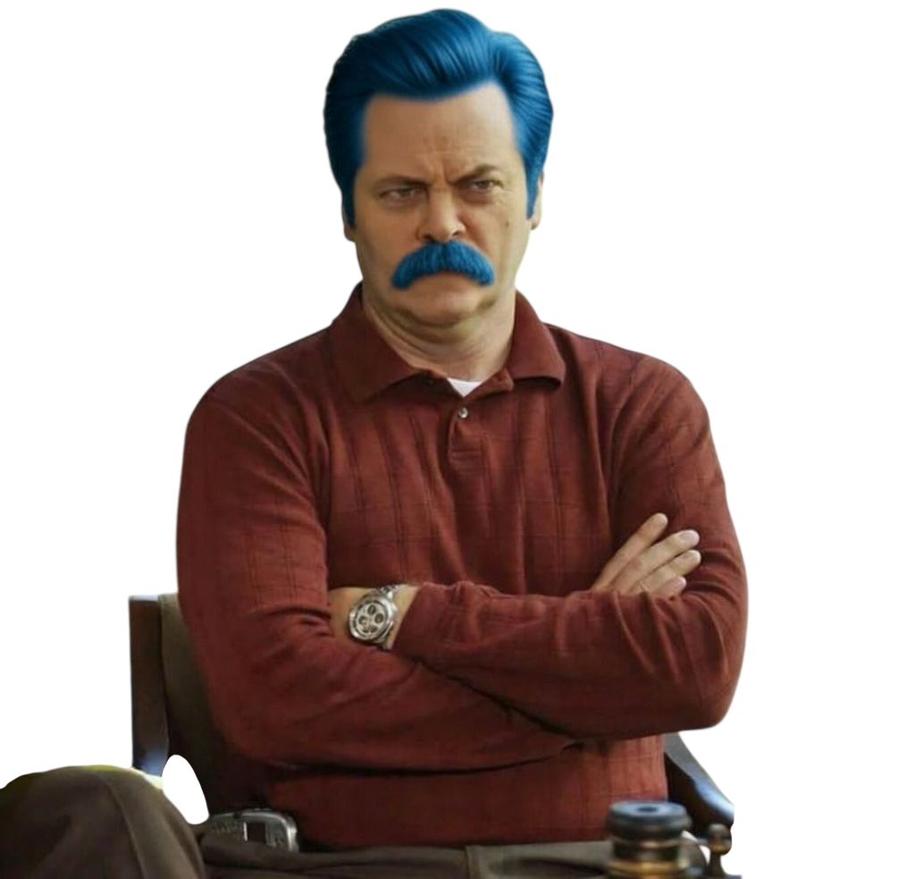 Blue Harvey Blank Meme Template