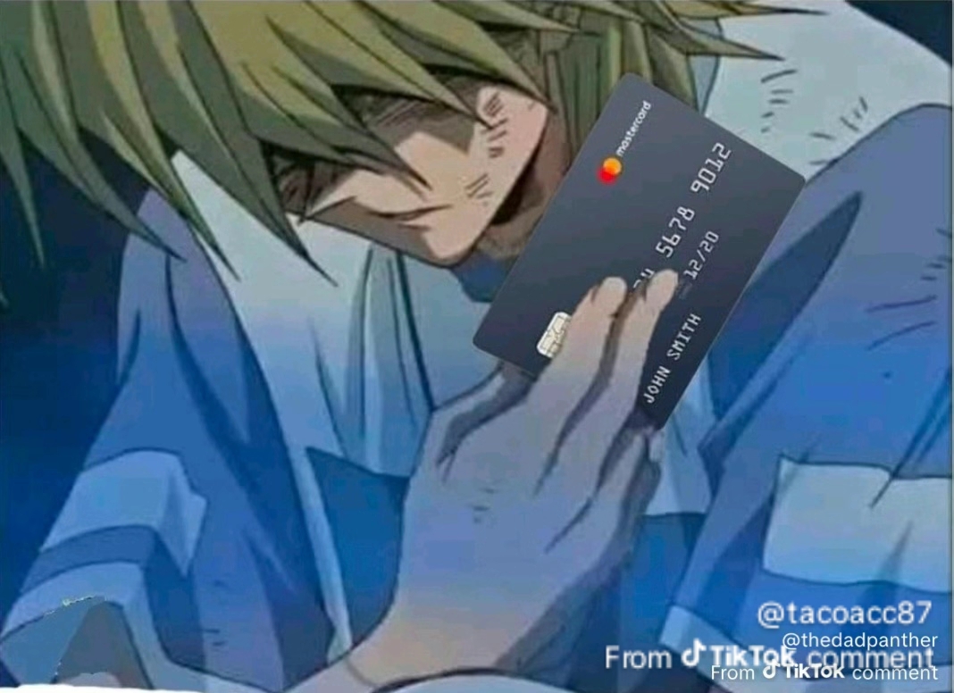 Joey Wheeler credit card Blank Meme Template