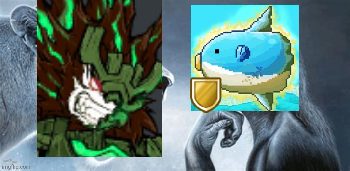 tiger yell at pondering monkey | image tagged in battle cats | made w/ Imgflip meme maker