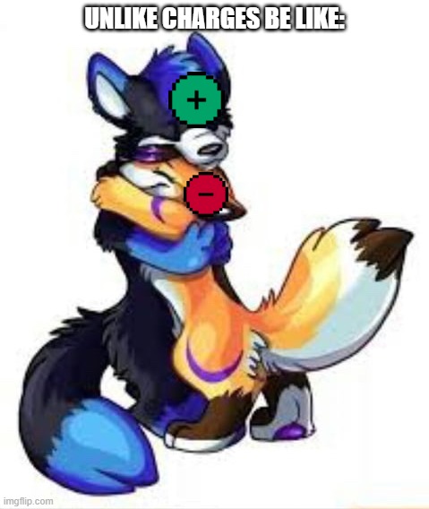 Unlike Charges | UNLIKE CHARGES BE LIKE: | image tagged in furry hugs,memes | made w/ Imgflip meme maker