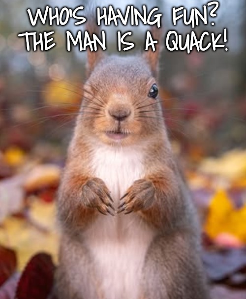 WHO'S HAVING FUN? THE MAN IS A QUACK! | made w/ Imgflip meme maker