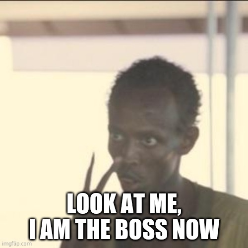 LOOK AT ME, I AM THE BOSS NOW | image tagged in memes,look at me | made w/ Imgflip meme maker