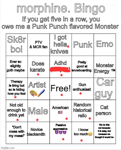 morphine. Bingo | image tagged in morphine bingo | made w/ Imgflip meme maker