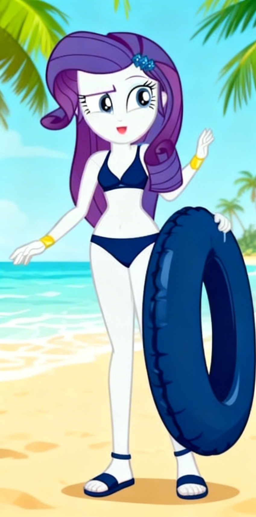 Rarity at the beach Blank Meme Template