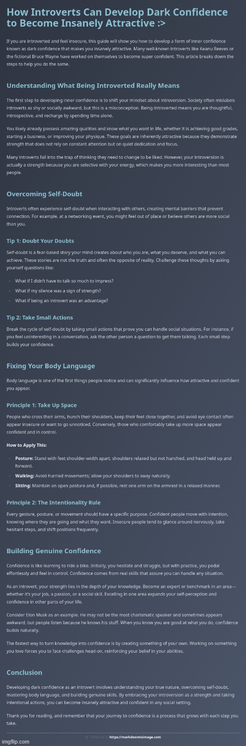 Dark Confidence 101 :> | image tagged in simothefinlandized,dark confidence,infographics,tutorial | made w/ Imgflip meme maker