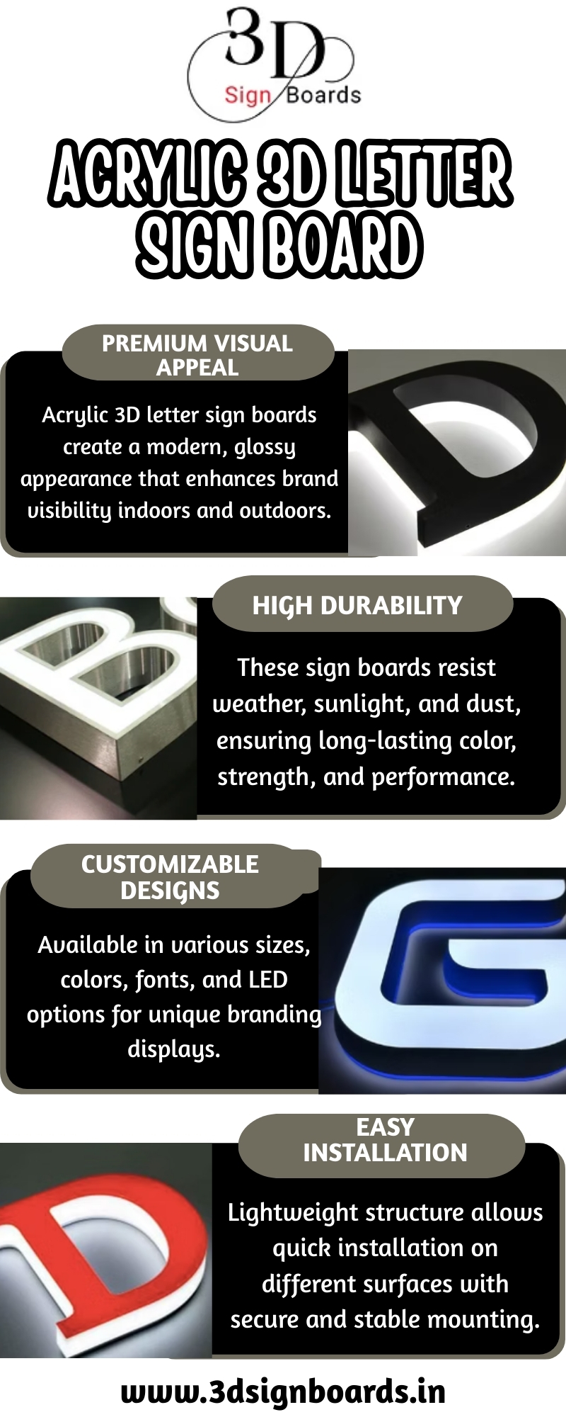 Acrylic 3D Letter Sign Board Blank Meme Template