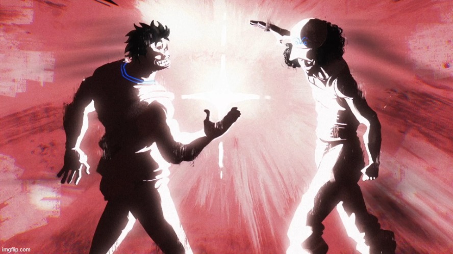 Garp And Kuzan Dap Up | image tagged in garp and kuzan dap up | made w/ Imgflip meme maker