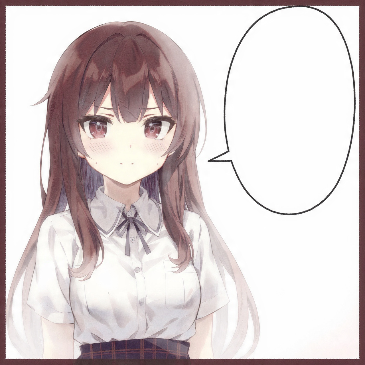 High Quality Anime girl Blank Meme Template