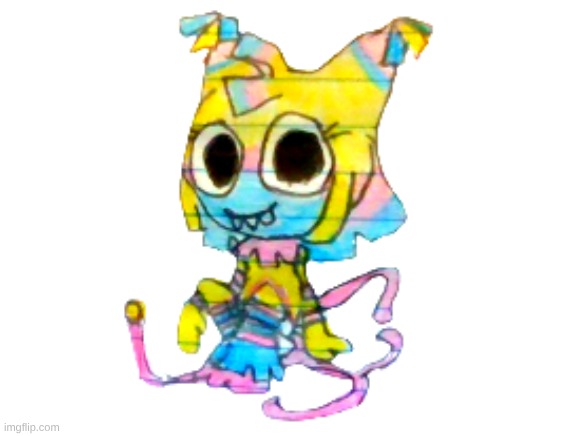 Yatta (Dandy's dungeon AU) (Mod Note: What even is she supposed to be!?)  | image tagged in dandy's world,au,dandy's dungeon,roblox,drawings | made w/ Imgflip meme maker