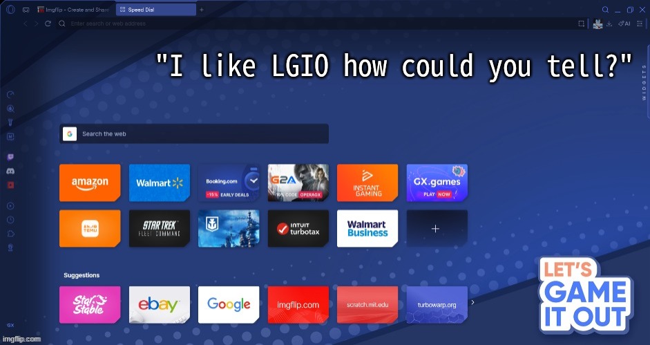repost | "I like LGIO how could you tell?" | made w/ Imgflip meme maker