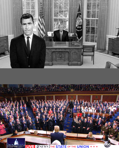 Twilight zone Trump meme and SOTU address Blank Meme Template