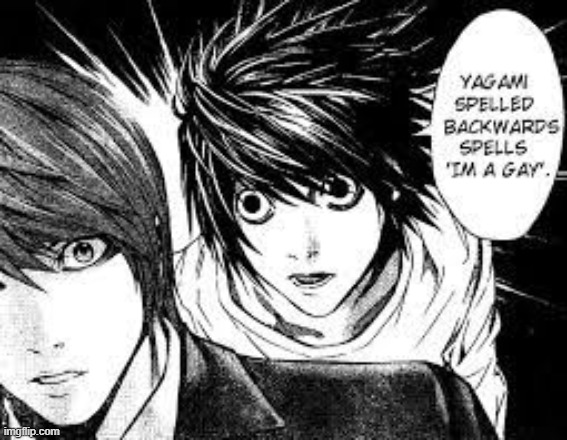 yagami spelled backwards | image tagged in yagami spelled backwards | made w/ Imgflip meme maker