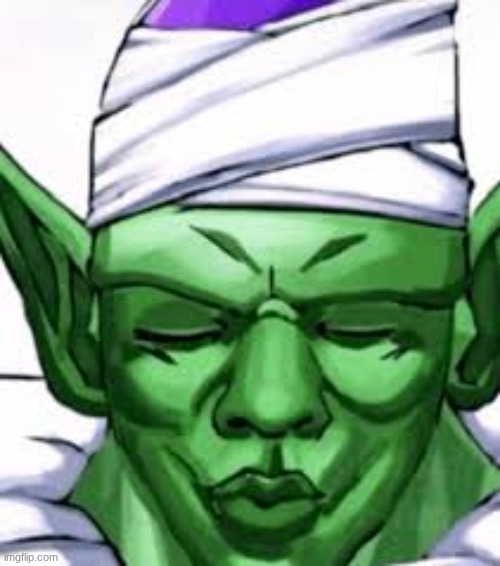 piccolo trying not to laugh | image tagged in piccolo trying not to laugh | made w/ Imgflip meme maker