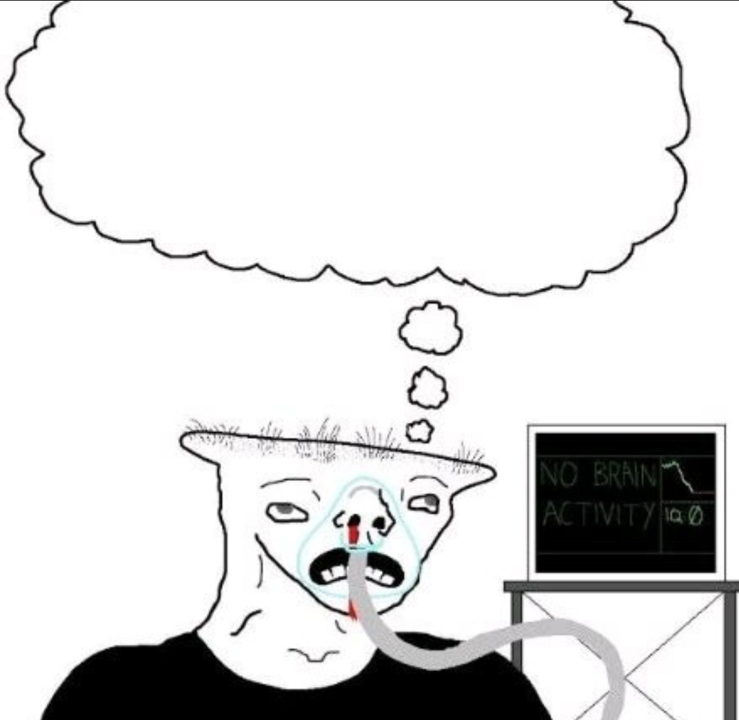 Retard thinking Blank Meme Template