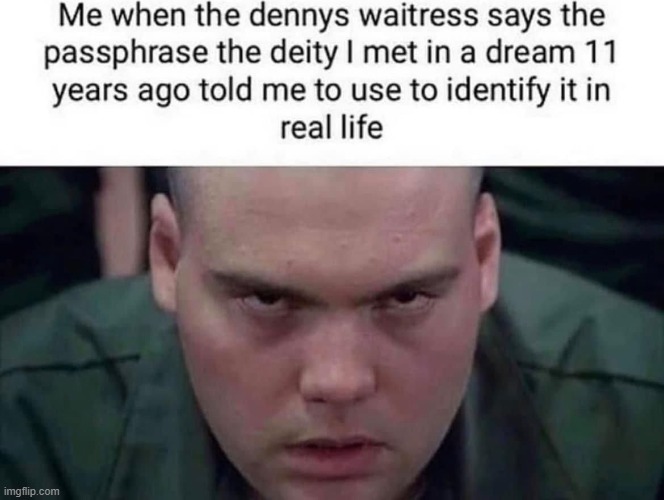 "hi welcome to dennys" | made w/ Imgflip meme maker