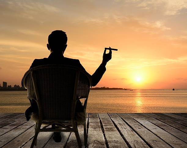 Cigars in the sunset Blank Meme Template