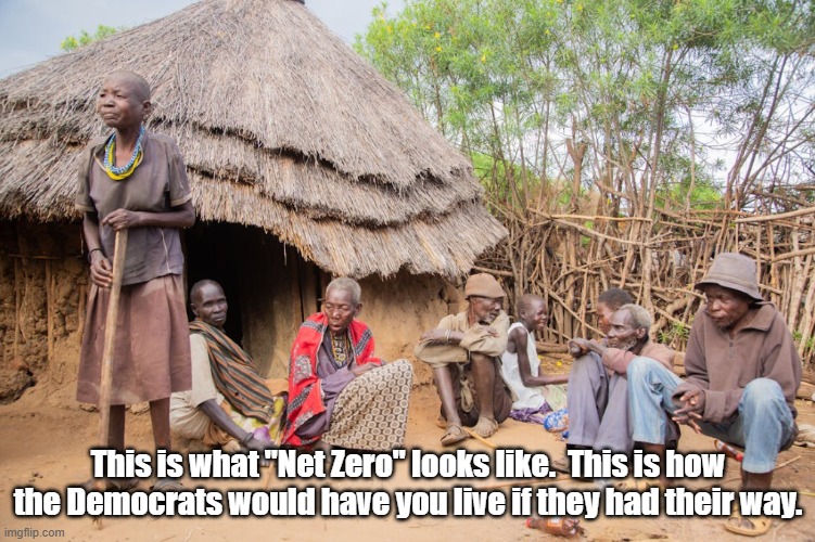 Net Zero | This is what "Net Zero" looks like.  This is how the Democrats would have you live if they had their way. | image tagged in political meme | made w/ Imgflip meme maker