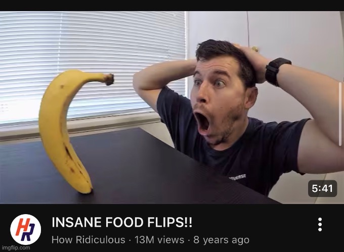 I FOUND THE ORIGINAL VIDEO AND THUMBNAIL (unfortunatly theres no standing banana in there) | made w/ Imgflip meme maker