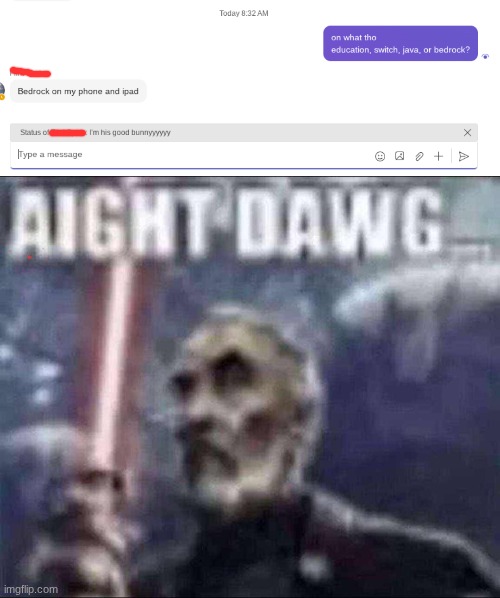 weirdass status update | image tagged in aight dawg | made w/ Imgflip meme maker