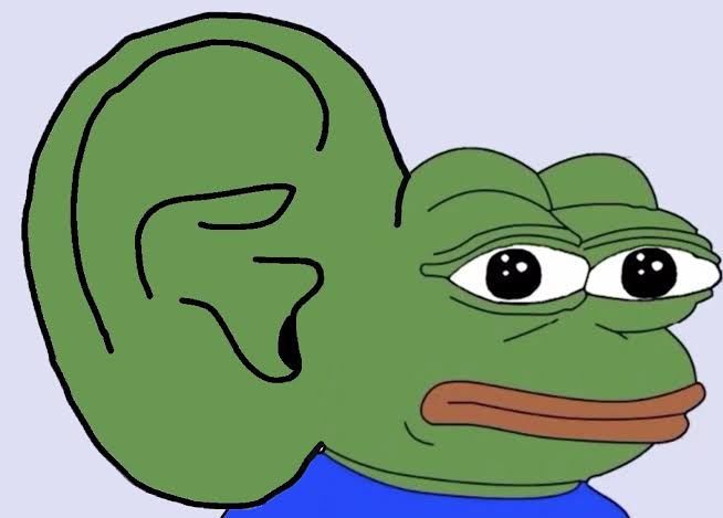pepe frog listen Blank Meme Template