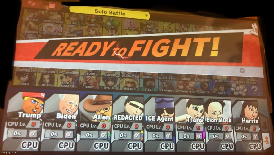 Super Smash Bros | image tagged in super smash bros,donald trump,transgender,illegal immigration,ice | made w/ Imgflip meme maker