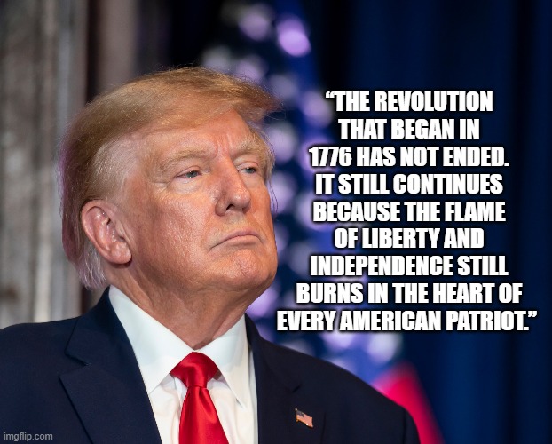 Every Patriot | “THE REVOLUTION THAT BEGAN IN 1776 HAS NOT ENDED.
IT STILL CONTINUES BECAUSE THE FLAME OF LIBERTY AND INDEPENDENCE STILL BURNS IN THE HEART OF EVERY AMERICAN PATRIOT.” | image tagged in every patriot | made w/ Imgflip meme maker