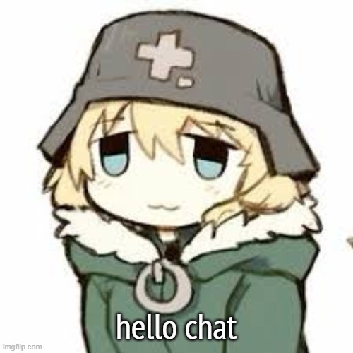 yuuri :3 | hello chat | image tagged in yuuri 3 | made w/ Imgflip meme maker