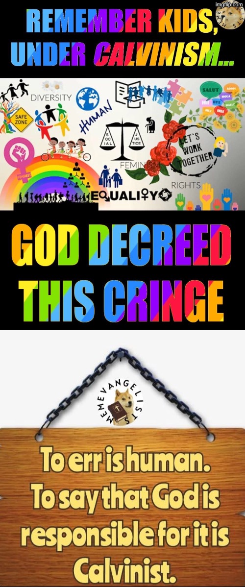 I know wtf is wrong with them? Do they think He likes that? | image tagged in calvinism,calvinist memes,reformed theology,anti calvinism,infinity cringe,do you are have stupid | made w/ Imgflip meme maker