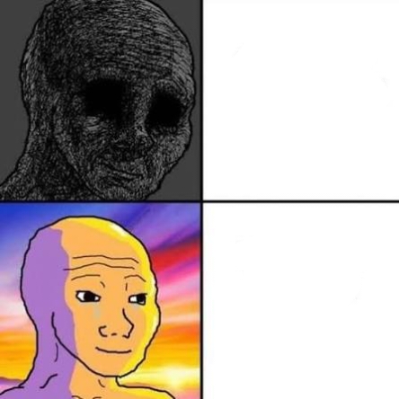 sad wojack happy wojack Blank Meme Template