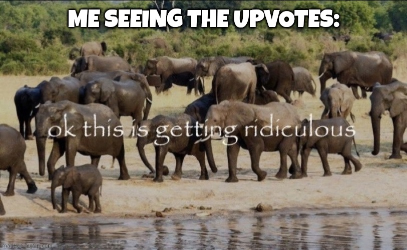 ok this is getting ridiculous | ME SEEING THE UPVOTES: | image tagged in ok this is getting ridiculous | made w/ Imgflip meme maker
