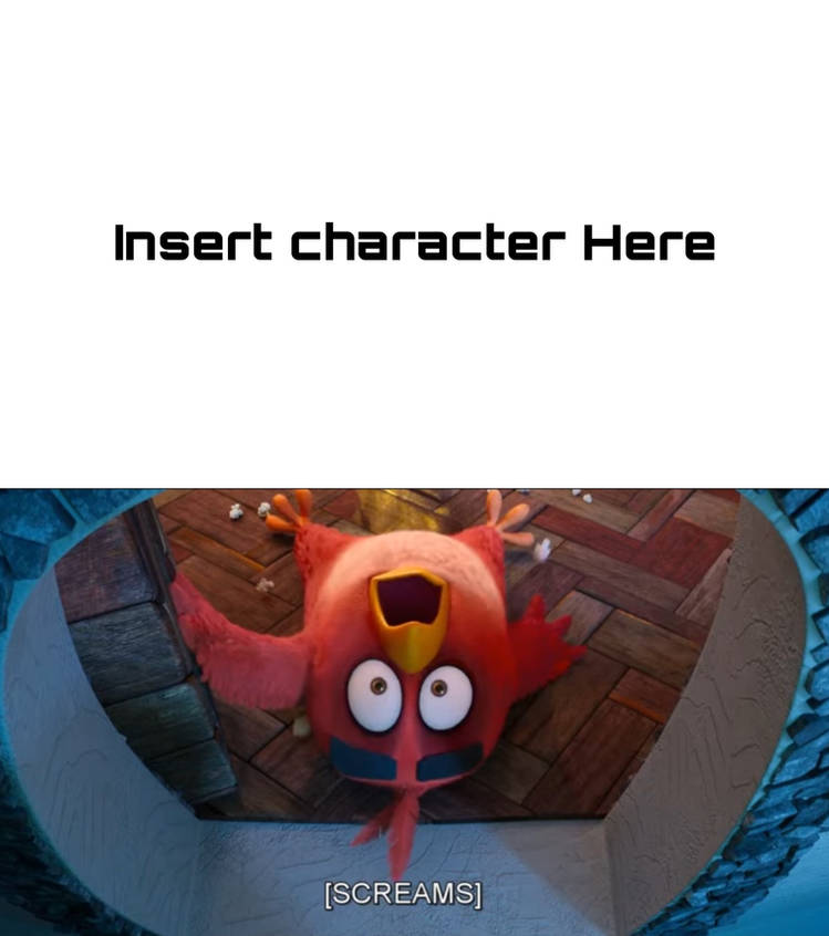 Who scared Red Blank Meme Template