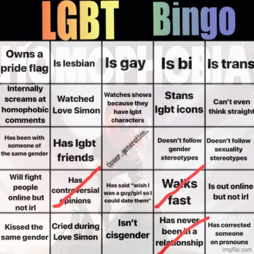 ts so satis factory | image tagged in lgbtq bingo | made w/ Imgflip meme maker