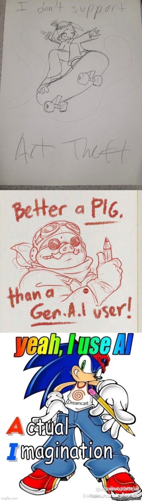 Some anti-AI pics for you guys. | image tagged in ai generated | made w/ Imgflip meme maker