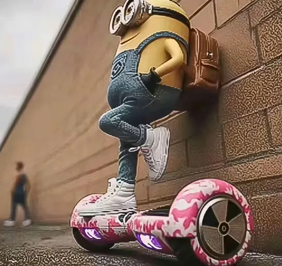 Minion Hoverboard Blank Meme Template