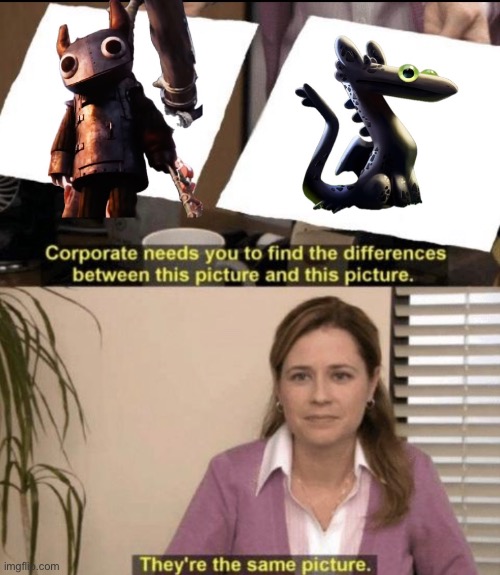 I’m not the only one who sees it right? | image tagged in how to train your dragon,they're the same picture,meme,fun | made w/ Imgflip meme maker