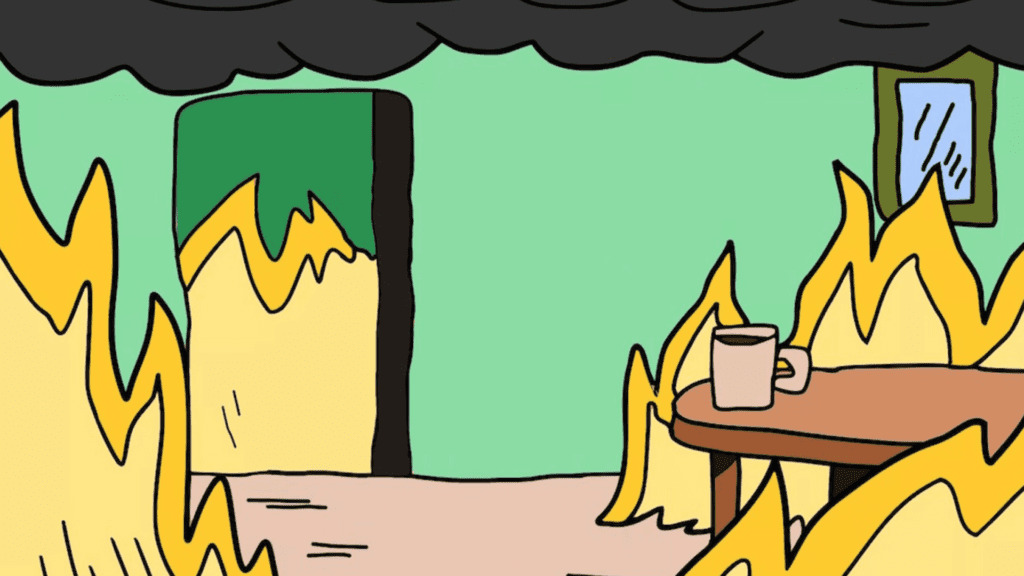 Everything is fine Blank Meme Template