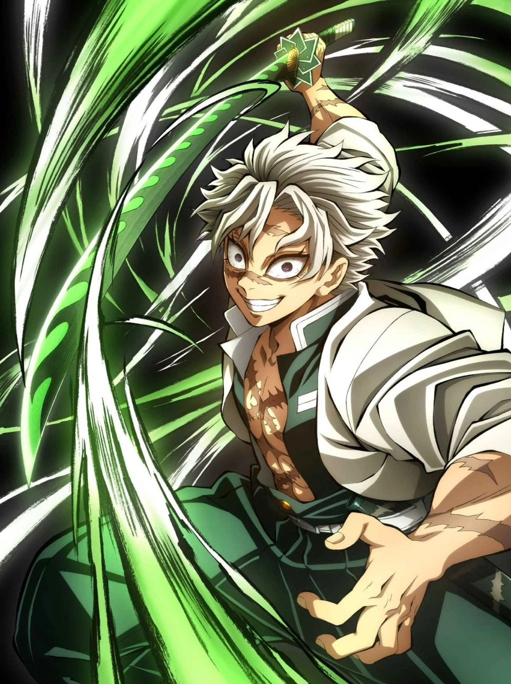 Demon Slayer Sanemi Shinazugawa Blank Meme Template
