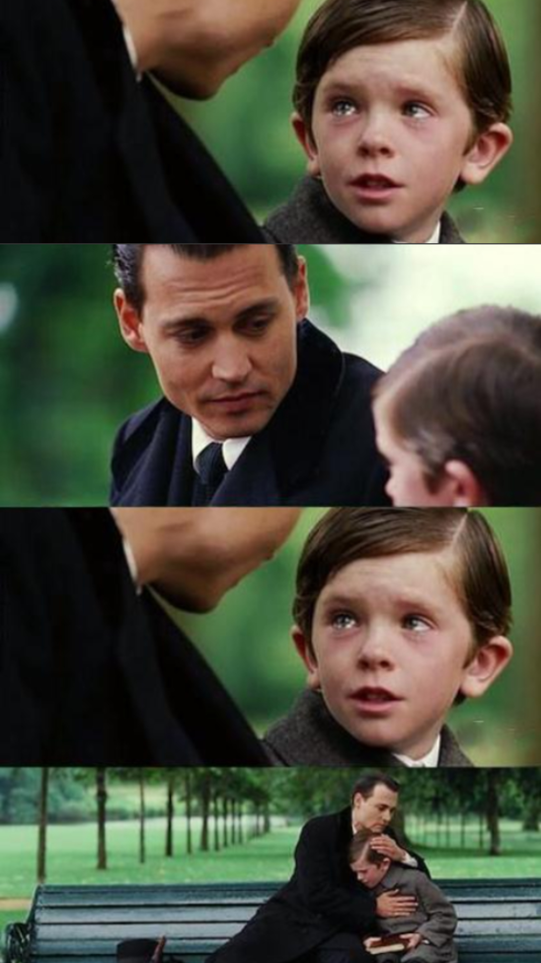 Crying Boy 4 Panel Blank Meme Template
