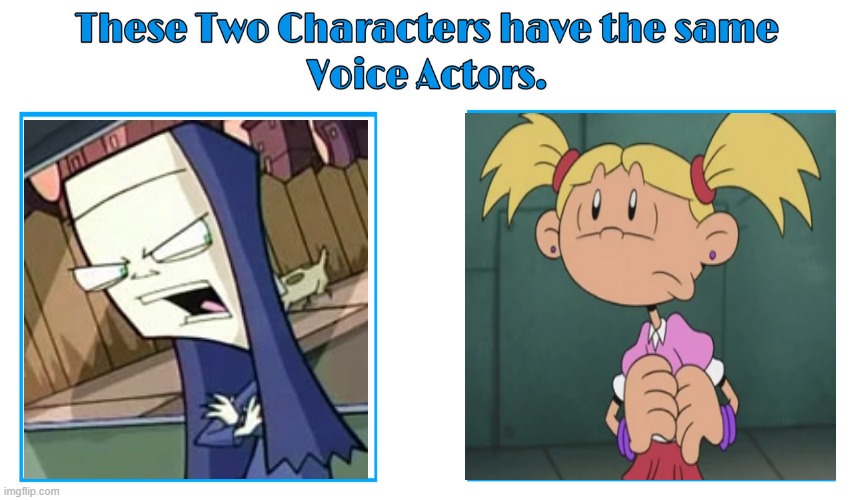 Janice Kawaye 2 | image tagged in same voice actor,invader zim,codename kids next door,cartoon network,nickelodeon | made w/ Imgflip meme maker