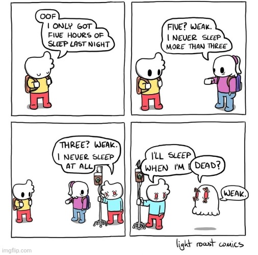 image tagged in sleep,competition,hours,ghost,scale,funny | made w/ Imgflip meme maker