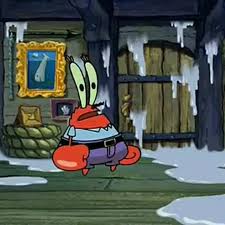Mr. Krabs White Paint Room Blank Meme Template