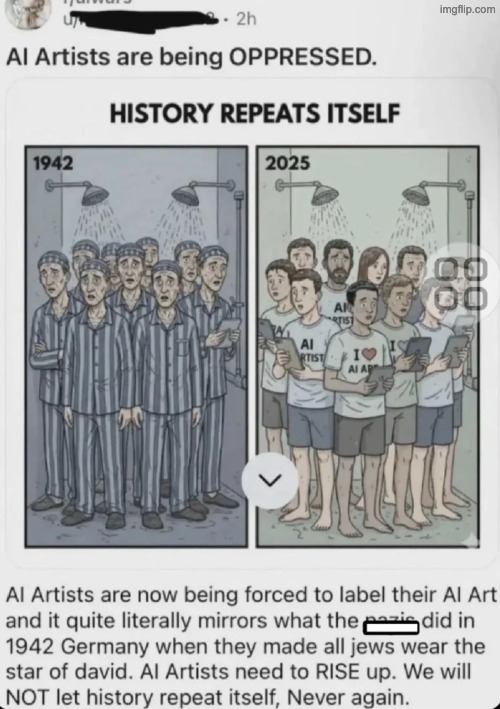 Just a little example of how mentally challenged AI "artists" are | made w/ Imgflip meme maker