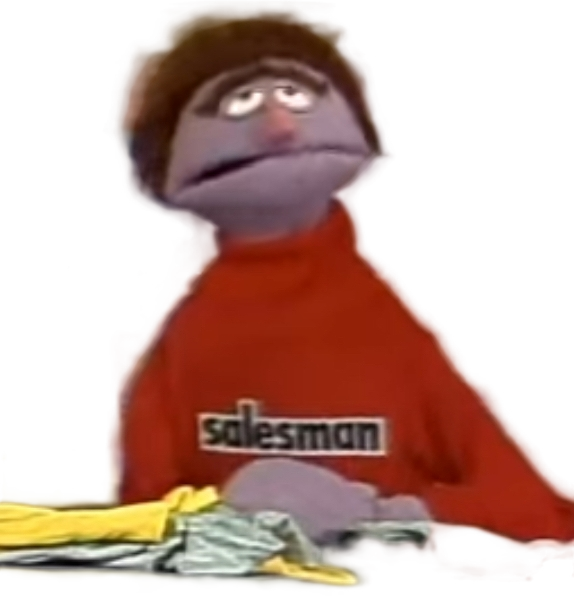 Salesman from Sesame Street Blank Meme Template