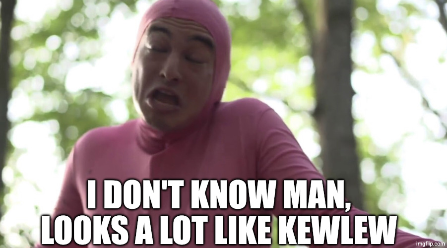 I don’t know man seems kinda gay to me | I DON'T KNOW MAN, LOOKS A LOT LIKE KEWLEW | image tagged in i don t know man seems kinda gay to me | made w/ Imgflip meme maker